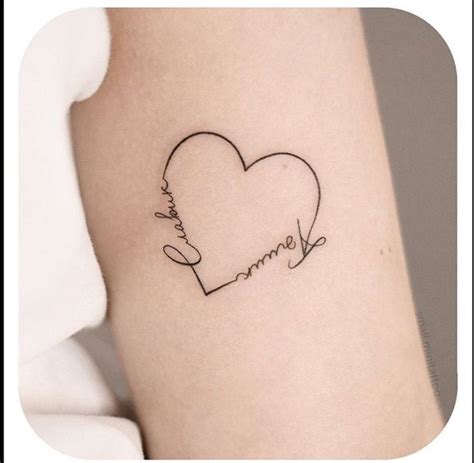 name tattoo in shape of heart|heart tattoo with initials designs.